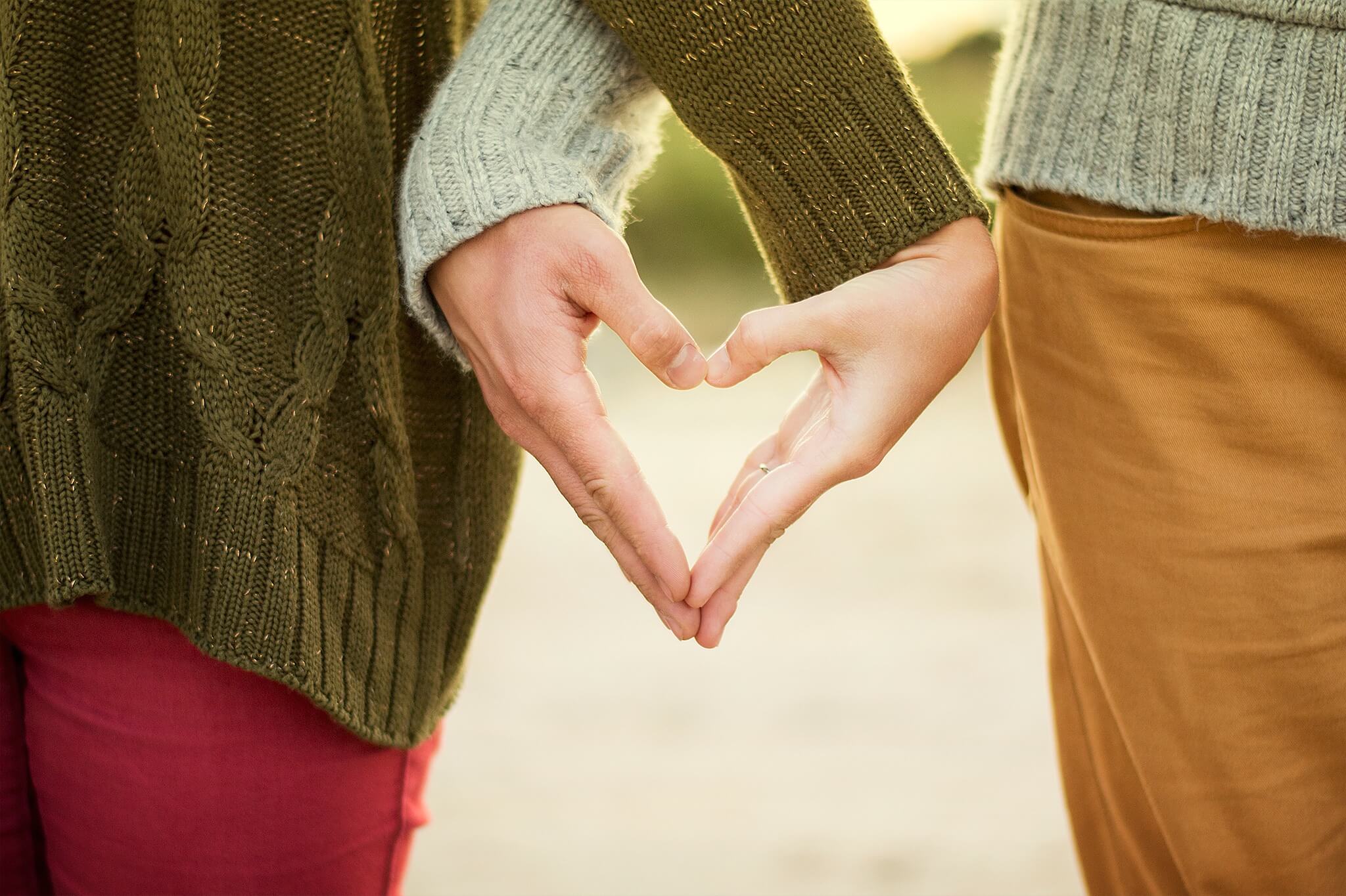 heart hands are cute and fun